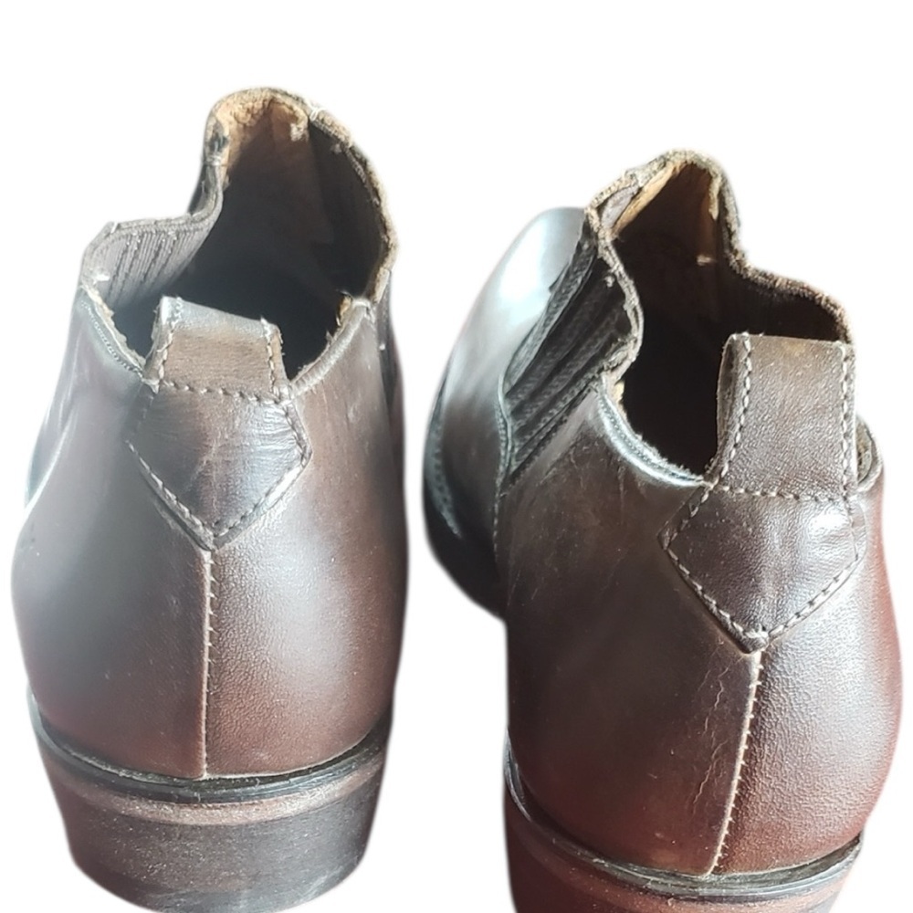Frye Dark Brown Leather Ankle Boots - Picture 2 of 5
